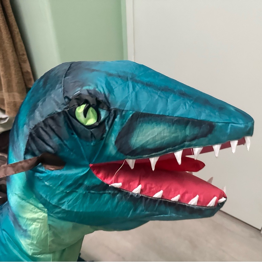 Inflatable Dinosaur Costume with Camouflage Pants - Picture 2 of 6